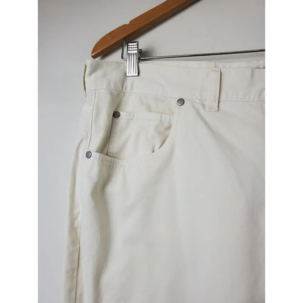 Reyn‎ Spooner Pants Mens 36 Chino Cotton Preppy Cream Hawaiian Vacation Cotton
